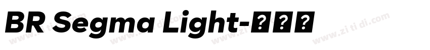 BR Segma Light字体转换